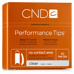 PERFORMANCE CLEAR TIPS №3 - Типсы без контактной зоны из &quot;ABS&quot; пластика, прозрачные, №3, 50 шт.