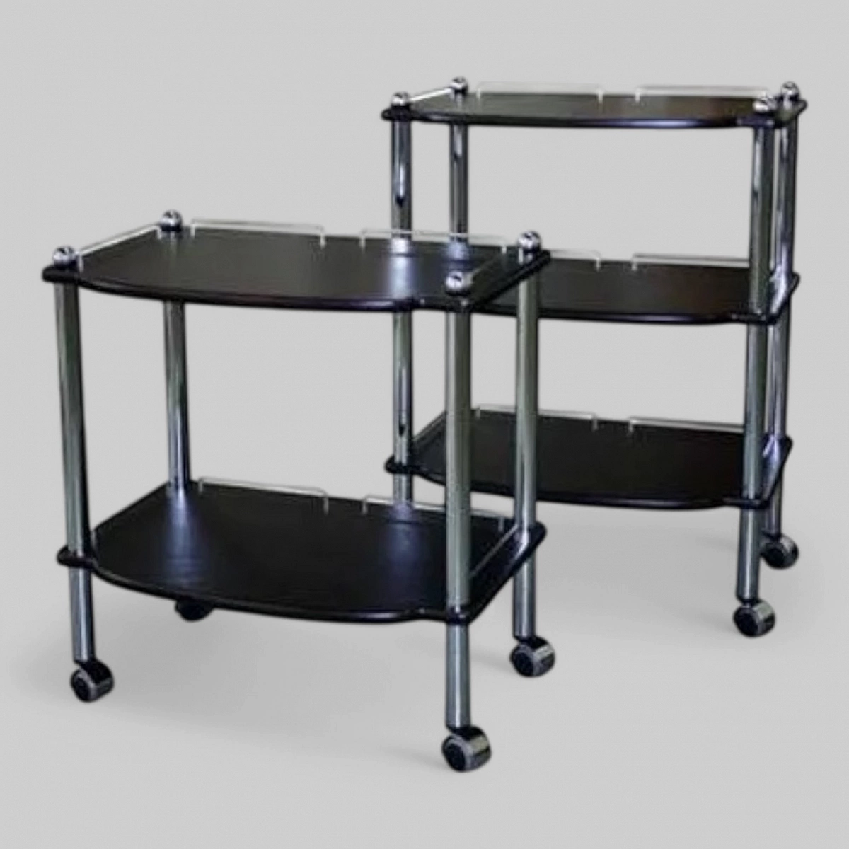 Столик трёхярусный, открытый из ДСП, для косметологии и педикюра, на колёсах, размер 65 Х 42 Х 91см,цвет&quot;венге&quot;