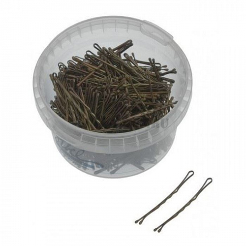 Невидимки дугообразные 70 мм коричневые, упаковка 500 гр.224