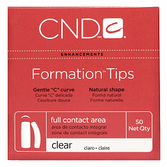 FORMATION CLEAR TIPS №7 - типсы универсальные с мягким &quot;С&quot; изгибом прозрачные №7, 50 шт