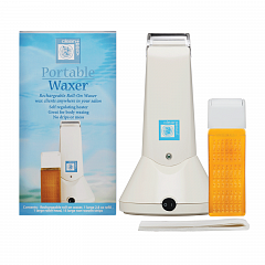 Набор для депиляции &quot;PORTABLE WAXER&quot;- нагреватель на 1кассету, 1 воск &quot;ORIGINAL&quot; 80 гр, ролик-я головка для ног и тела, полоски для депиляц20 шт.