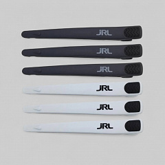 JRL HAIR CLIP- ЗАЖИМЫ ДЛЯ ВОЛОС ПАРИКМАХЕРСКИЕ, ЦВЕТ ЧЕРНЫЙ-Зажимы для волос &quot;JRL&quot; из сверхтермостойкого пластика, 6шт. Размер 120х10мм, цвет черный.