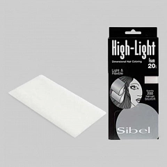 Бумага для окраски волос HI LITE серебрянная, 9х16,5 см, 200 шт.