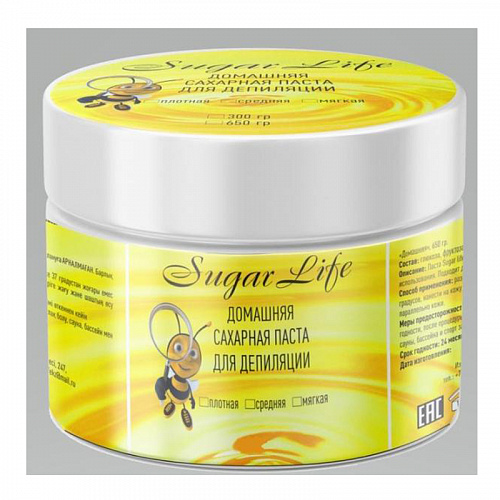 Паста для сахарной  депиляции домашняя Sugar Life средняя 300 г