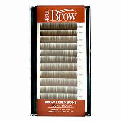 Искусственные волоски для наращивания бровей, 4 размера, светло-коричневые (примерное количество 4320шт)