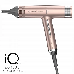 Электрофен для волос Ga.ma - IQ3 Perfetto с турбо кнопкой, 120 000 оборотов, розовый (арт. PH6080.PK)