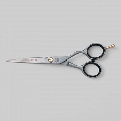 Ножницы рабочие &quot;Pre Style Relax&quot;- эргономичной формы со смещёнными ручками, одно лезвие с микронасечкой, размер 6,0.