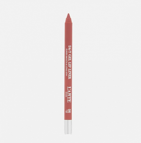 Гелевый карандаш для губ устойчивый 24/7 Gel Lip Liner, 06 small talk L'arte del bello