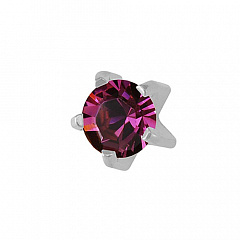 FEBRUARY TIFFANY Серьги для прокола в Крапане, камень-АМЕТИСТ(февраль)