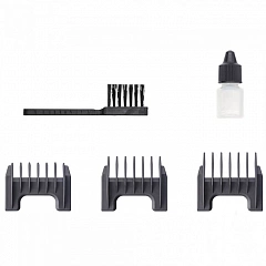 Машинка &quot;Moser-Primat Fading Edition&quot;- рабочая, регулируемый нож, 2 насадки, сеть 15w. (титаново\чёрная)