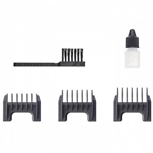 Машинка &quot;Moser-Primat Fading Edition&quot;- рабочая, регулируемый нож, 2 насадки, сеть 15w. (титаново\чёрная)