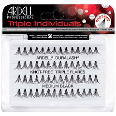 Ресницы пучковые &quot;DURALASH TRIPLE INDIVIDUALS&quot; ресницы максимальной густоты, без узелков, черные (средние).