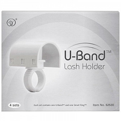 U-Band - Держатель для ресниц на ленте к кольцу &quot;Smart Ring&quot; 4шт., плюс кольца 5шт и емкость для клея 5шт.