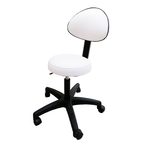 Стульчик для косметолога, белый (Китай)