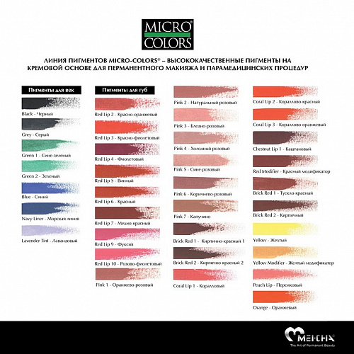 Пигмент для косметической татуировки &quot;MICRO COLORS&quot; - 12мл (coral lip2).