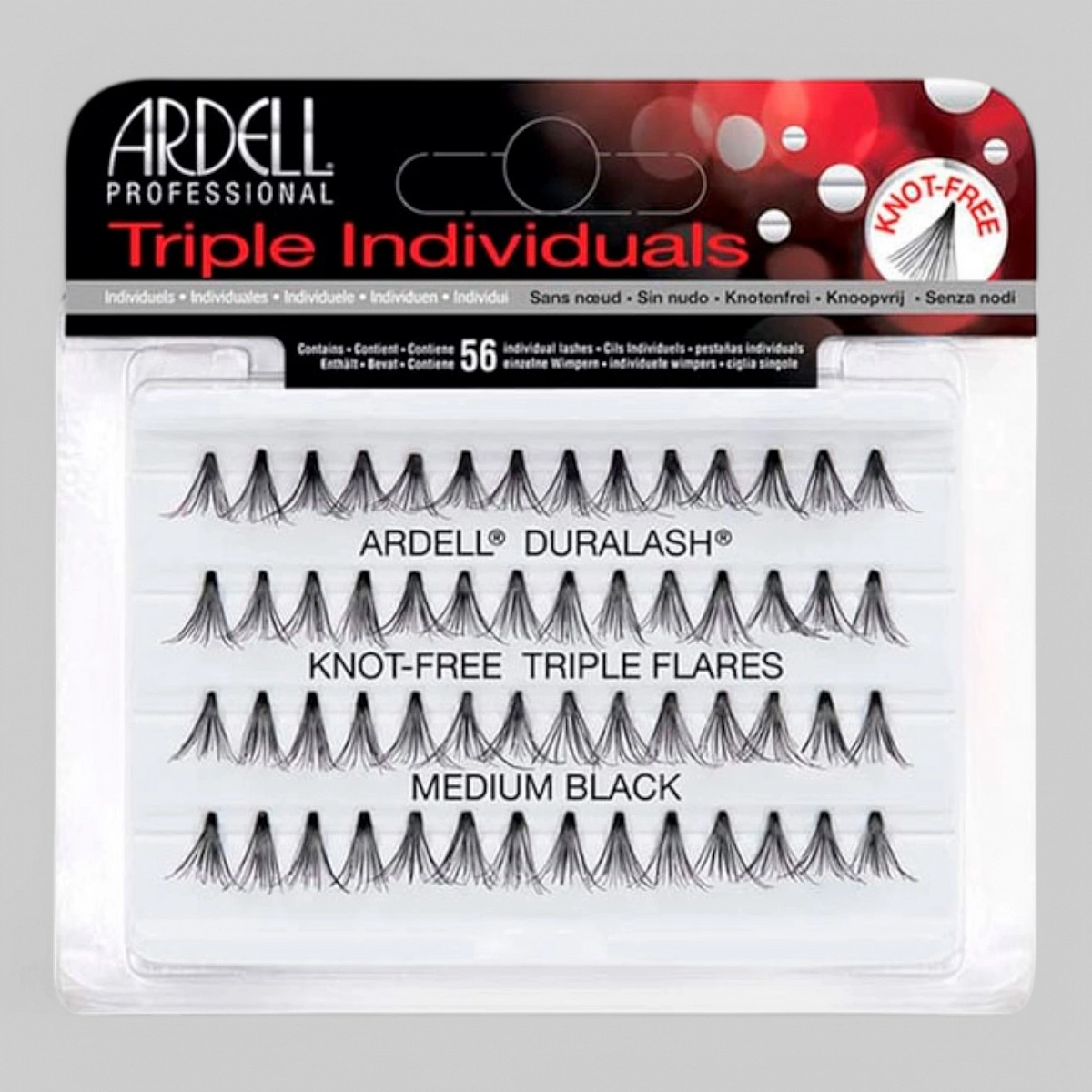 Ресницы пучковые &quot;DURALASH TRIPLE INDIVIDUALS&quot; ресницы максимальной густоты, без узелков, черные (средние).