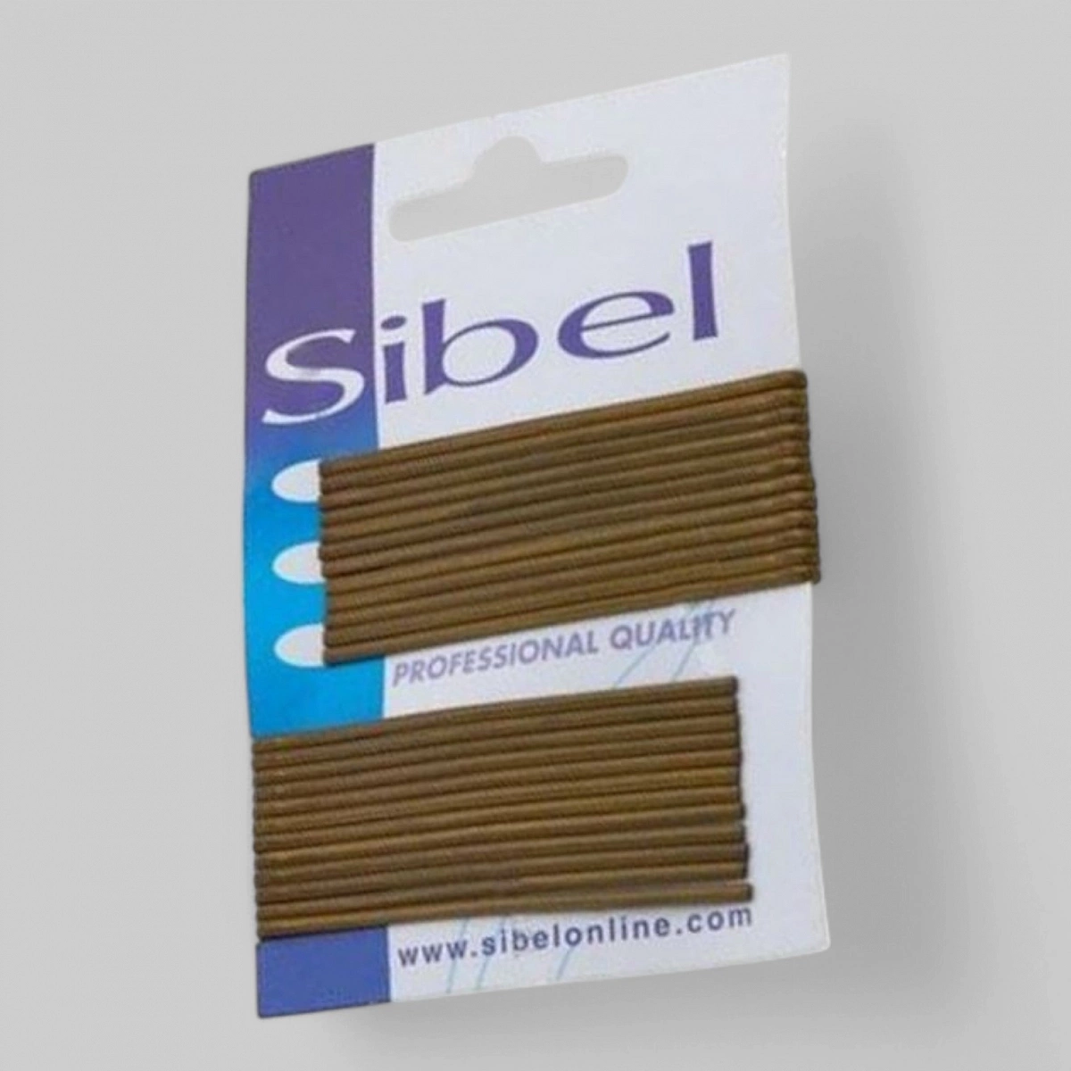 Невидимки дугообразные 70 мм коричневые, упаковка 24 шт.