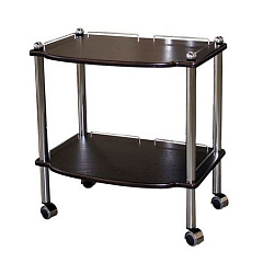 Столик двухярусный, открытый из ДСП, для косметологии и педикюра, на колёсах, размер 65 Х 42 Х 69см,цвет&quot;венге&quot;