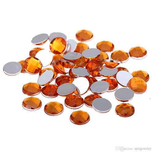 Стразы круглые, цвет &quot;оранжевый&quot;, 1440 шт., диам.1,75 мм