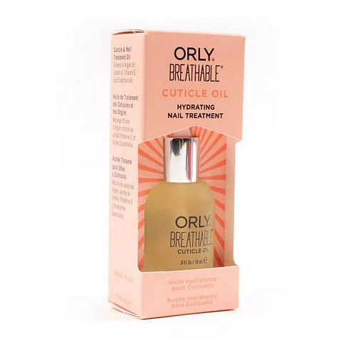 ORLY &quot;Breathable Cuticle Oil&quot;- масло-кондиционер для ухода за кутикулой, содержит масла арганы, жожоба, бергамота,семян кардамона и витамин Е, 18мл.