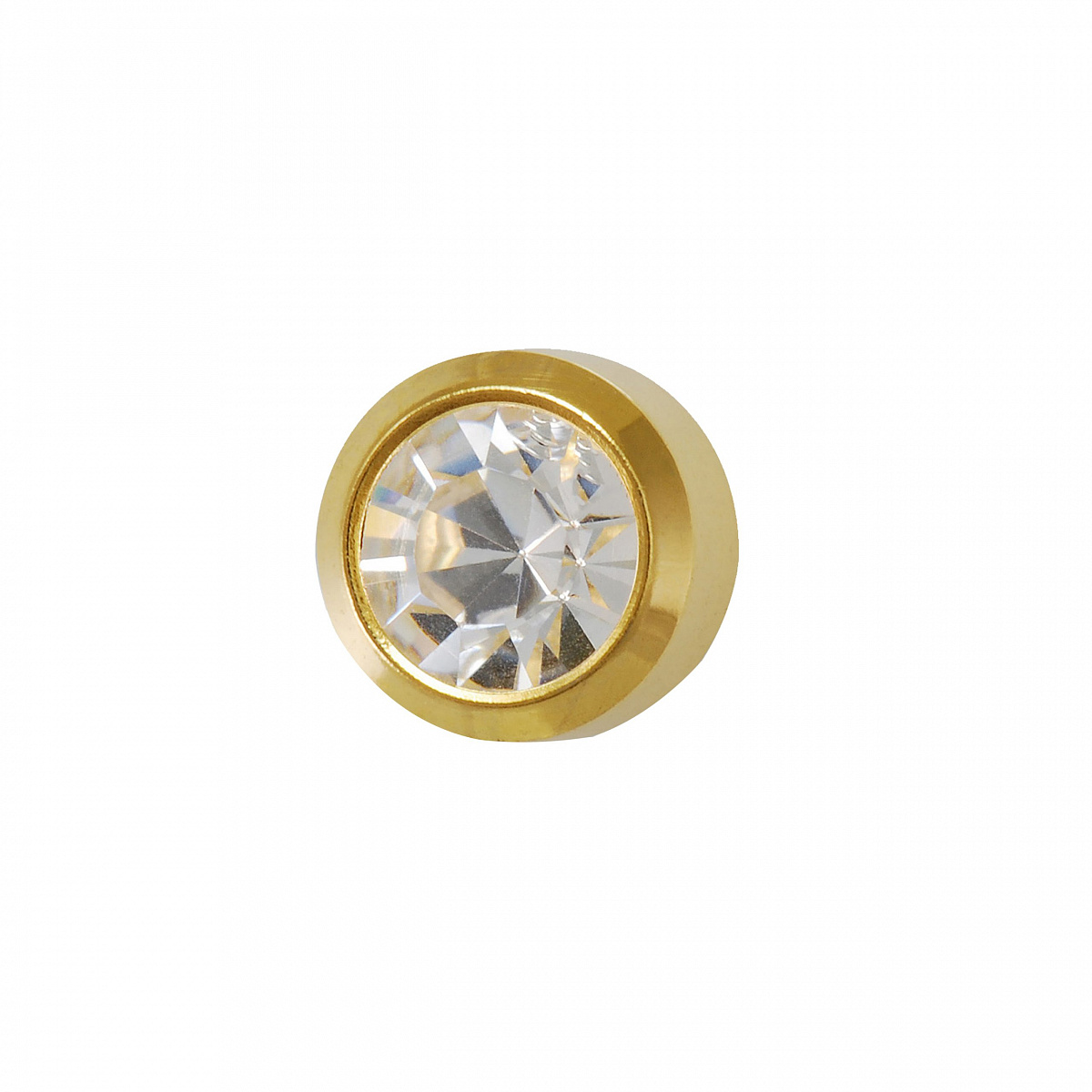 MINY APRIL BIRTHSTONE-Камень Хрусталь месяц апрель позолоченный