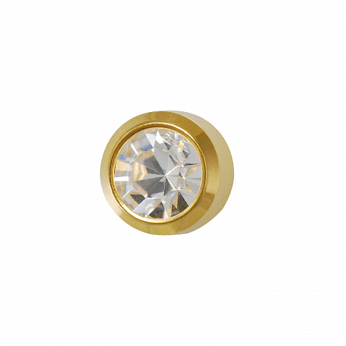 MINY APRIL BIRTHSTONE-Камень Хрусталь месяц апрель позолоченный