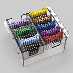 Набор из восьми металлических насадок с органайзером 3мм, 6мм, 10мм, 13мм, 16мм, 19мм, 22мм, 25мм к машинкам &quot;1853&quot;, &quot;1400&quot;, &quot;1406&quot;, &quot;1234&quot;, &quot;1233&quot;.