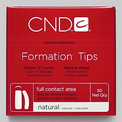 &quot;FORMATION TIPS №9&quot; - Типсы универсальные с мягким &quot;С&quot; изгибом, полной контактной зоной, натурального цвета, №9, 50шт.