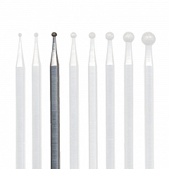 Алмазная шарикообразная фреза со средней крошкой 125грит,  диаметр 1,4мм.