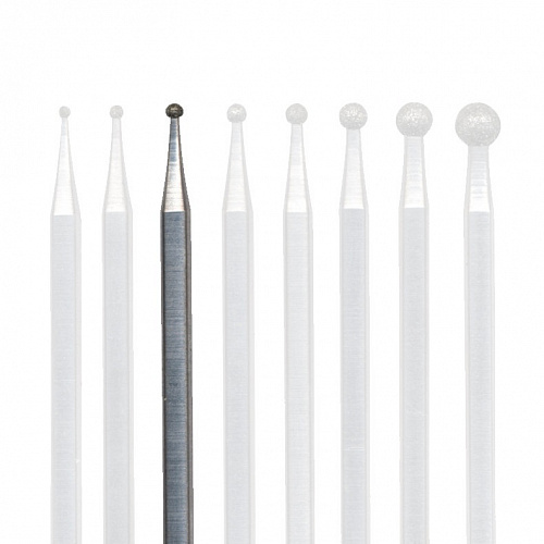 Алмазная шарикообразная фреза со средней крошкой 125грит,  диаметр 1,4мм.