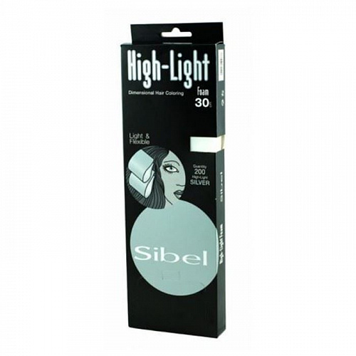 Бумага для окраски волос HI LITE серебрянная, 8,5х30 см, 200 шт.