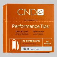 PERFORMANCE CLEAR TIPS №3 - Типсы без контактной зоны из &quot;ABS&quot; пластика, прозрачные, №3, 50 шт.