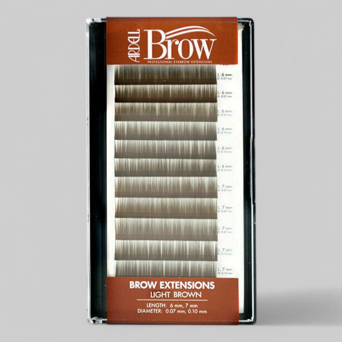 Искусственные волоски для наращивания бровей, 4 размера, светло-коричневые (примерное количество 4320шт)