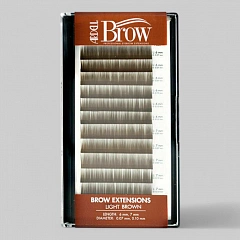 Искусственные волоски для наращивания бровей, 4 размера, светло-коричневые (примерное количество 4320шт)
