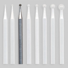 Алмазная шарикообразная фреза со средней крошкой 125грит,  диаметр 1,4мм.