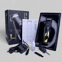 FF 2020T PROFESSIONAL CORDLESS HAIR TRIMMER GOLD-МАШИНКА ДЛЯ СТРИЖКИ ВОЛОС &quot;JRL FRESHFADE 2020T GOLD&quot;, ЦВЕТ-ЧЕРНЫЙ С ЗОЛОТОМ - окантовочная, роторный мотор, T-образный, нож 40мм, 7200 об/мин, 2ч работ