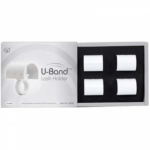 U-Band - Держатель для ресниц на ленте к кольцу &quot;Smart Ring&quot; 4шт., плюс кольца 5шт и емкость для клея 5шт.