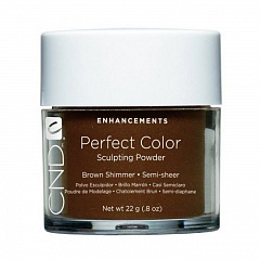 PERFECT COLOR BROWN SHIMMER POWDER - Акриловая пудра металлическо-коричневого цвета, 22 гр.