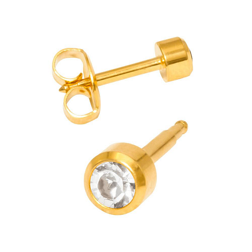 APRIL BIRTHSTONE-Камень Хрусталь месяц апрель позолоченный