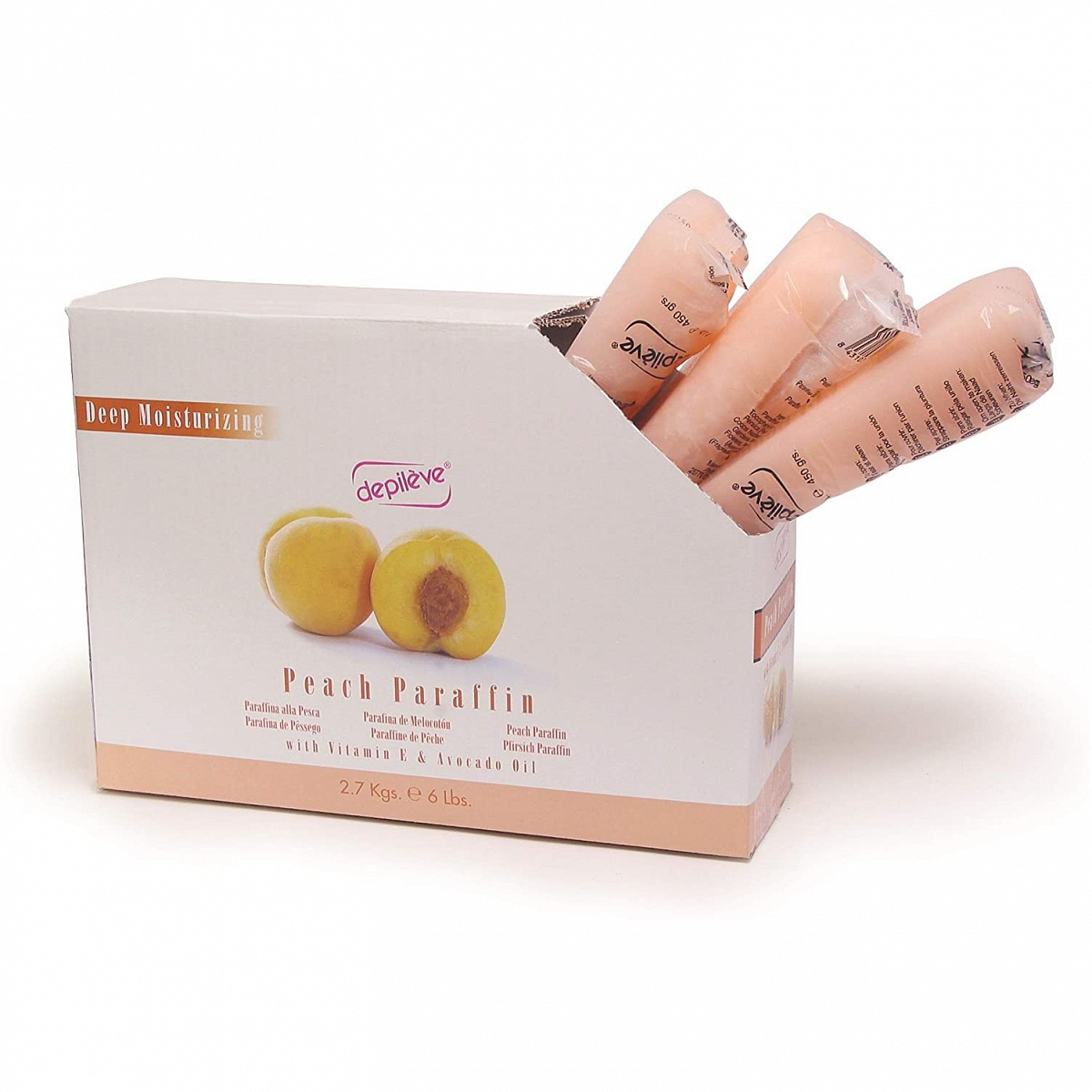 DEPILEVE PEACH PARAFFIN 2.7KG - Косметический парафин для рук