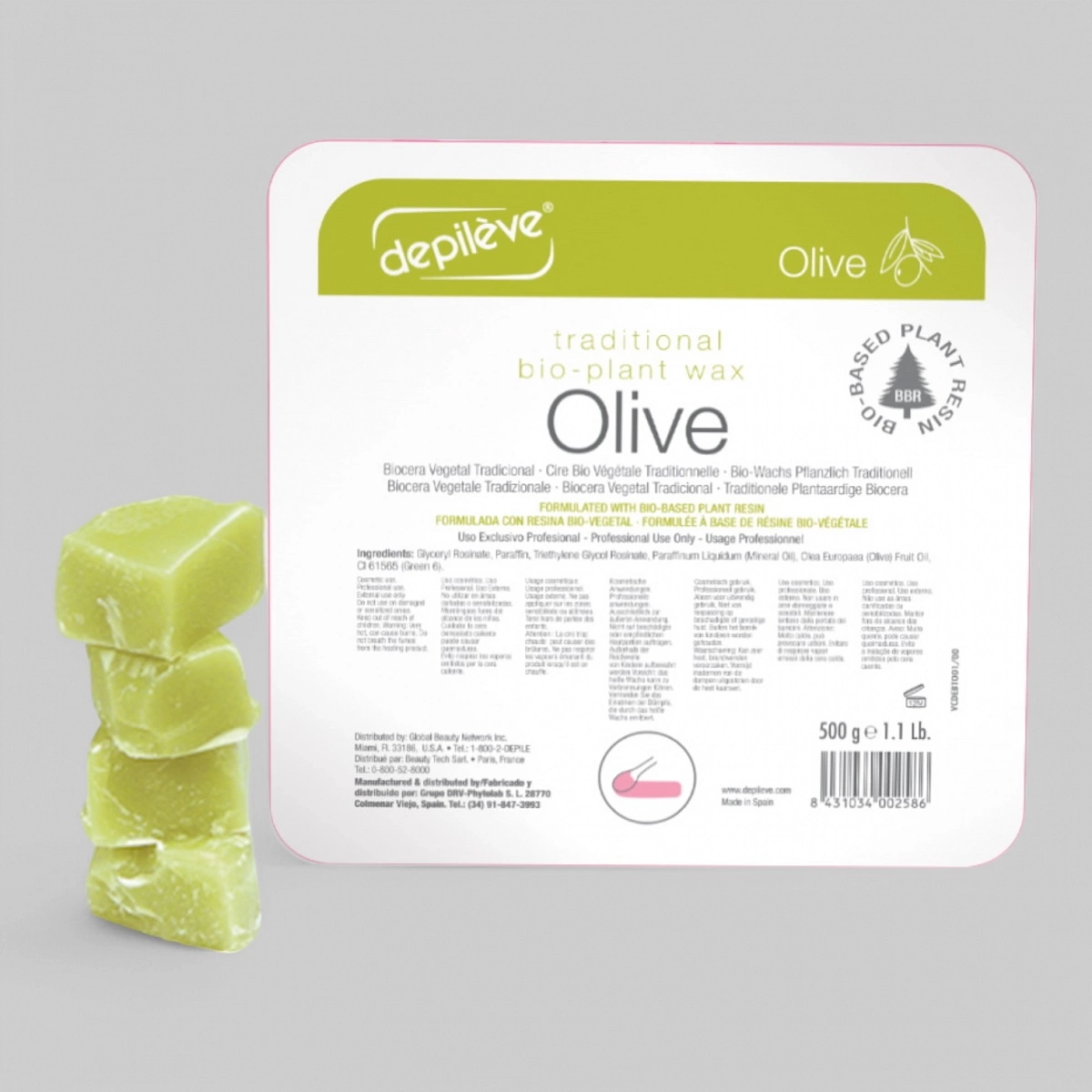 DEPILEVE BIOCERA TRADICIONAL OLIVA WAX 1KG - Воск косметологический