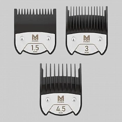 Набор из трех насадок премиум класса, 1мм, 3мм и 4,5мм к машинкам &quot;1854&quot;, &quot;1870&quot;, &quot;1871&quot;, &quot;1872&quot;, &quot;1874&quot;, &quot;1876&quot;, &quot;1877&quot;, &quot;188&quot;4, &quot;1885&quot;, &quot;1886&quot;, &quot;1887&quot;, &quot;1888&quot;, &quot;4212&quot;