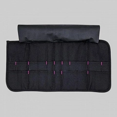 Чехол для расчесок со шнурками, 11 отделении, черный.