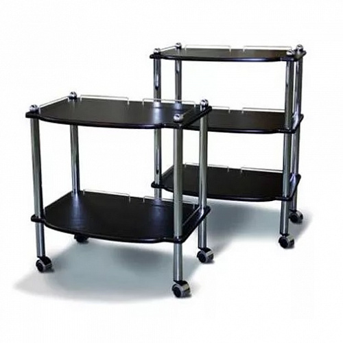 Столик трёхярусный, открытый из ДСП, для косметологии и педикюра, на колёсах, размер 65 Х 42 Х 91см,цвет&quot;венге&quot;