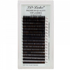 Ресницы черные, 17мм, толщина 0,2 мм, 700 шт - 3D-Lashes C Curl