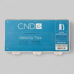 &quot;VELOCITY CLEAR TIPS&quot; - Типсы с глубоким &quot;С&quot; изгибом и укороченной  контактной зоной, прозрачные, ассорти, 360шт.