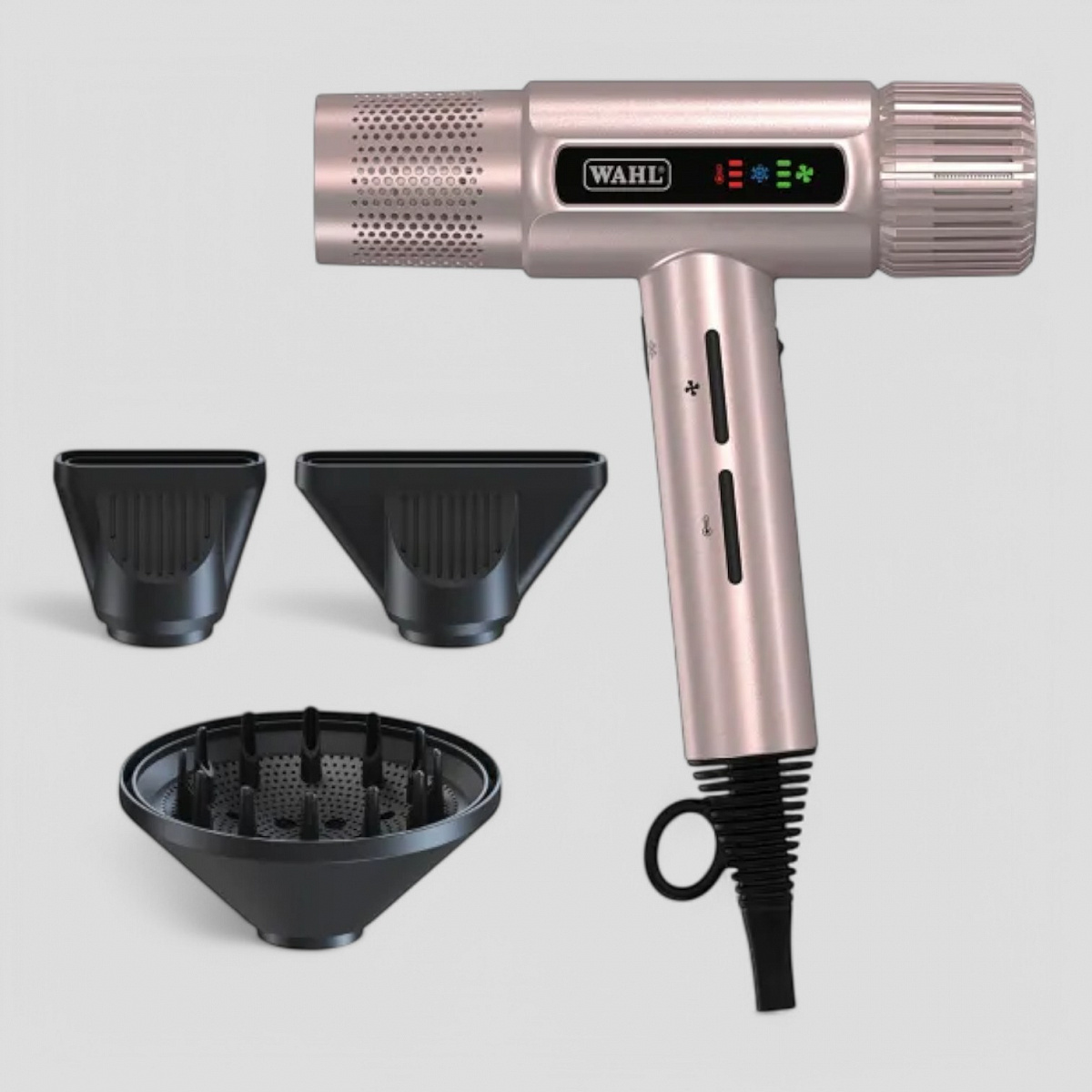 Фен Wahl - Vanquish с бесщеточным мотором, мощностью 1600 Вт, 4 температурными и 3 скоростными режимами, ионизацией, 360 г (арт. 4321-0471 (Model LD190X))