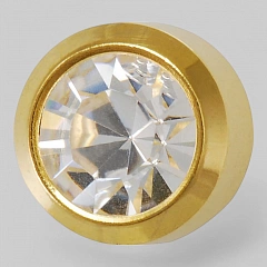 MINY APRIL BIRTHSTONE-Камень Хрусталь месяц апрель позолоченный