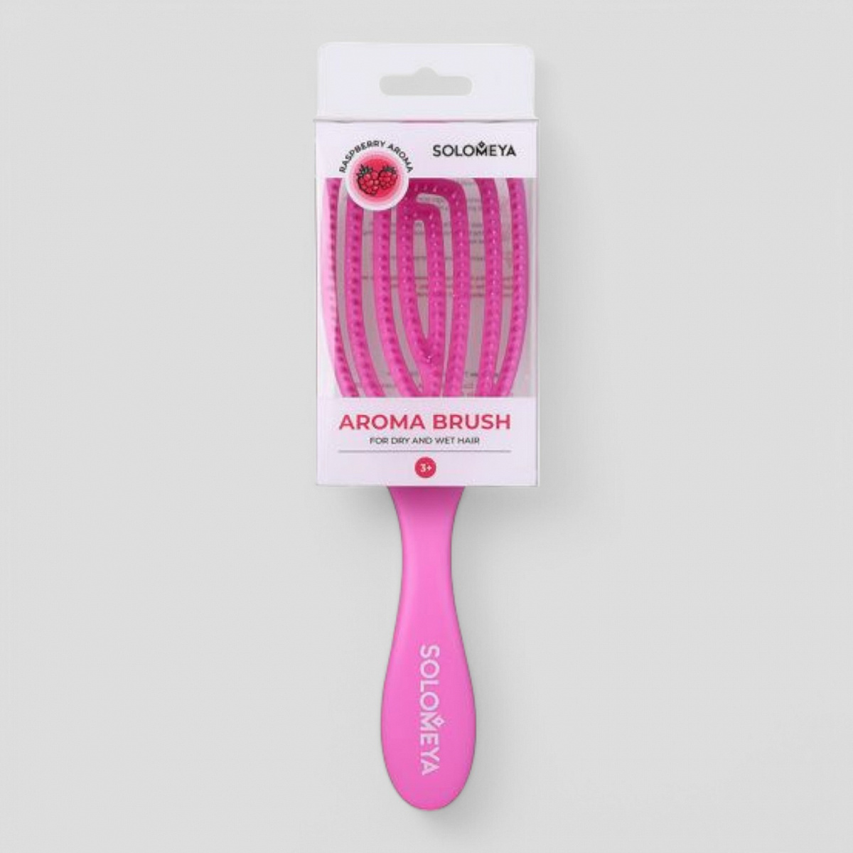 Расческа для сухих и влажных волос с ароматом Малины