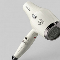 FORTE PRO LITE HAIR DRYER, WHITE-ФЕН ДЛЯ ВОЛОС, ЦВЕТ БЕЛЫЙ-Фен &quot;JRL FORTE PRO LITE&quot; - 2400W, с улучшенным DC мотором, с логотипом LAMBORGHINI, с функцией ионизации, LED индикатор, 2 режима температуры и скорости, цвет белый